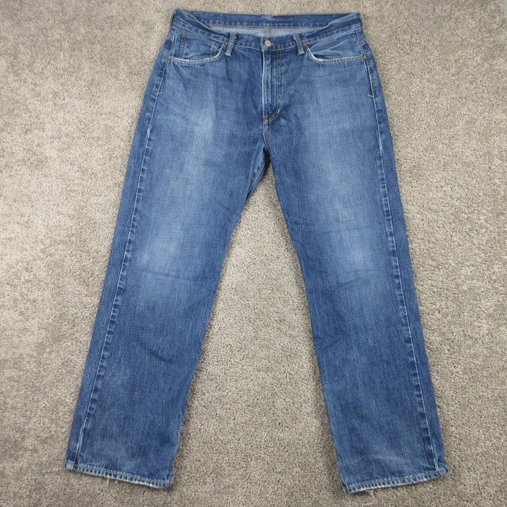 Polo Ralph Lauren Jeans Mens 34x30 Blue 067 Vintage Straight Faded Denim Pants